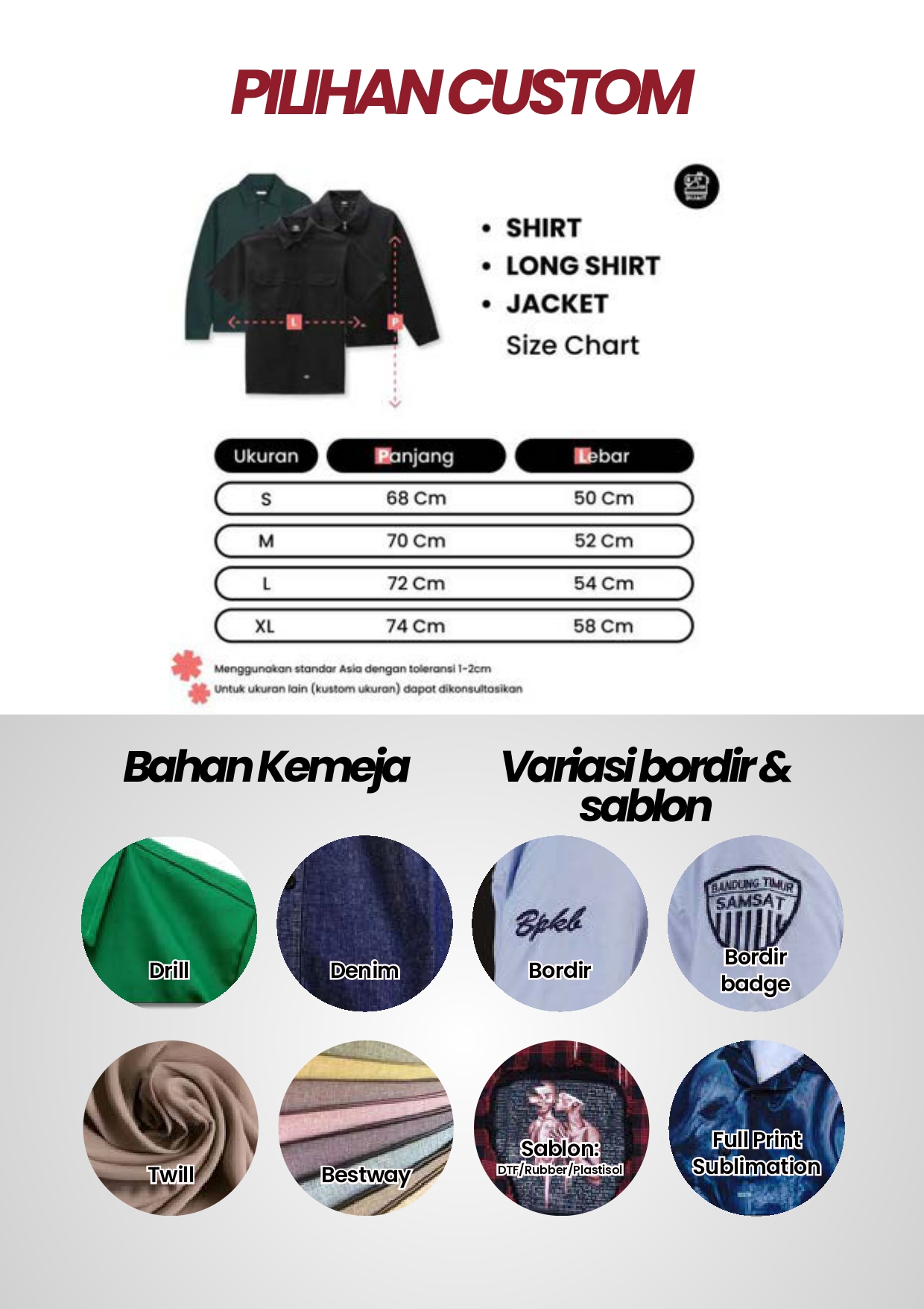 Kemeja Custom